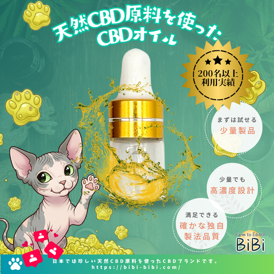 BiBi CBD 40% Oil 純度99%以上 CBDアイソレート使用｜THCフリー タイ・パヤオ 政府認可農家産｜第三者機関検査済み